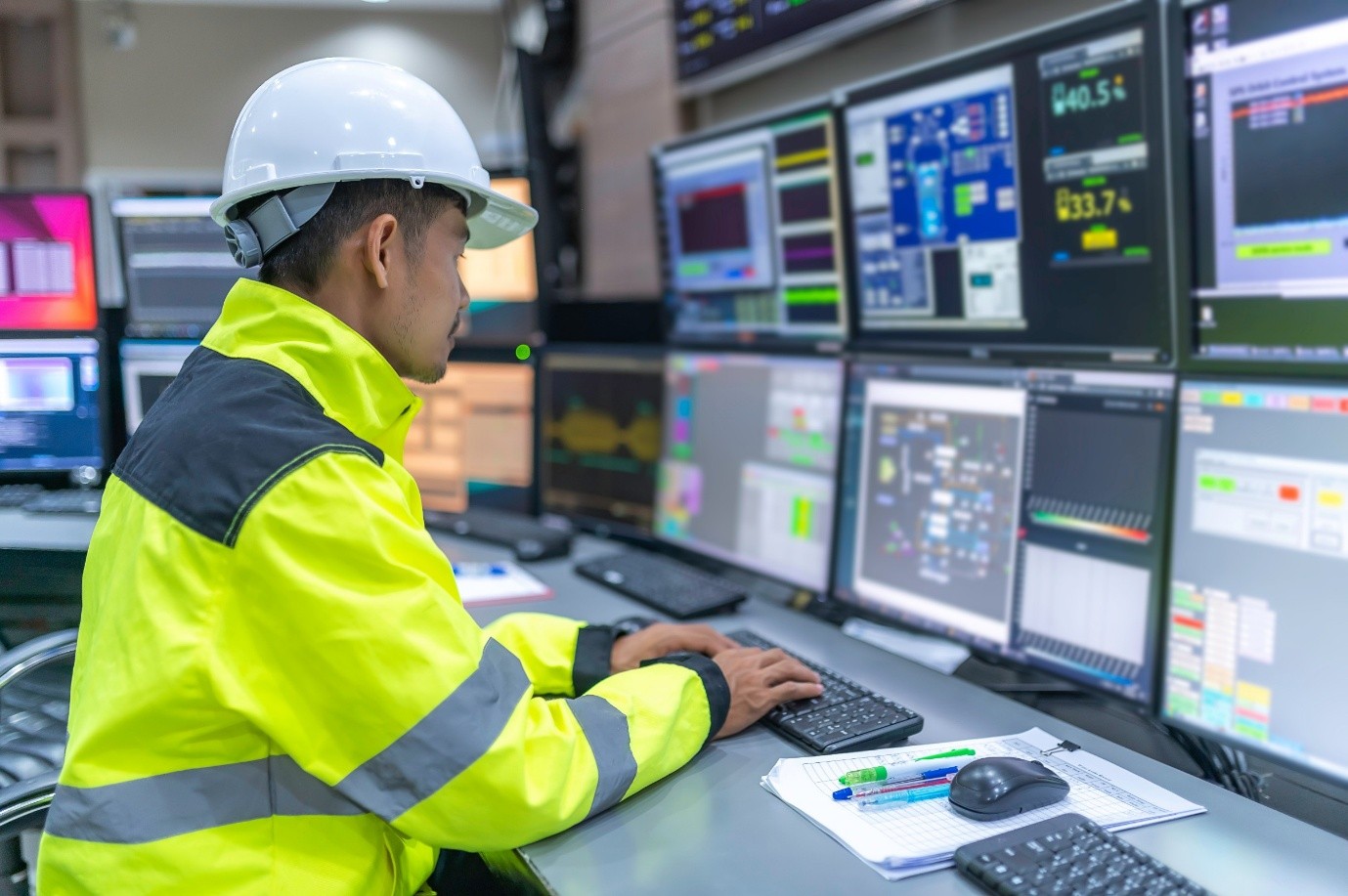 Control room operator monitoring alarms – Alarm Management Training